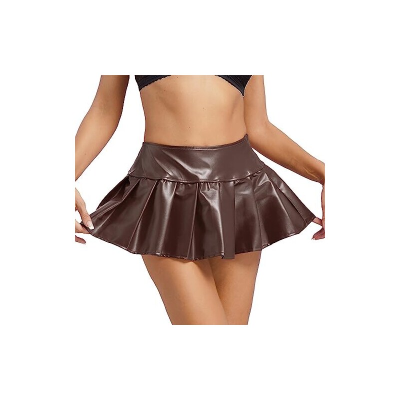 Gonna da donna con stampa leopardata midi lunga arricciata gonne