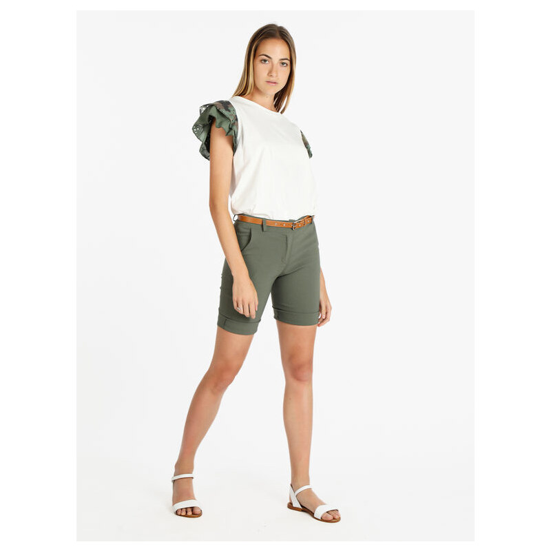 Solada Shorts Donna Con Cintura Verde Taglia S
