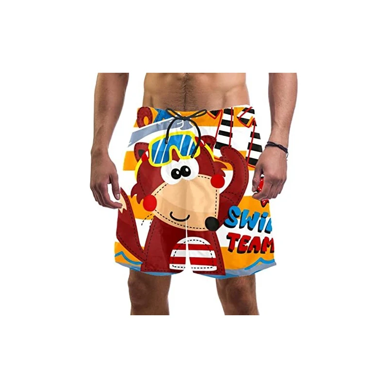 Costume Da Bagno Uomo Scorpion – Pantaloncini Spiaggia Asciugatura Rapida In Poliestere, Con Tasche E Vita Elastica, Stampe Alla Moda