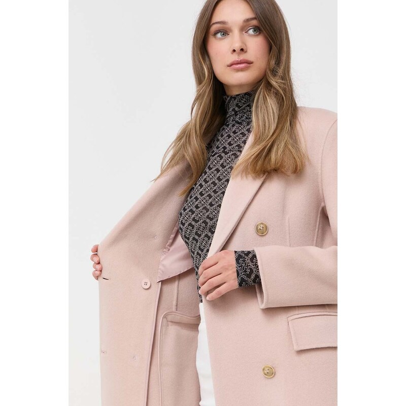 Pinko cappotto in lana colore beige
