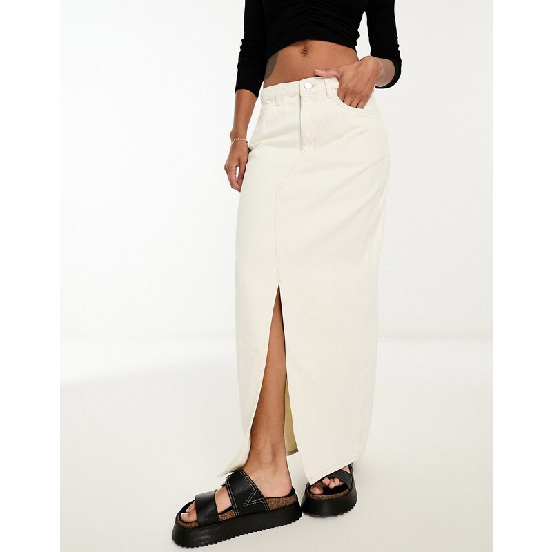 Gonna Midi In Denim A Vita Alta - Donna, Taglia Grande, Plissettata Vintage - Estate 2024, Casual Elegante - Foto 11