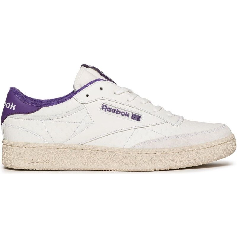 Reebok sneaker club c bianca e viola