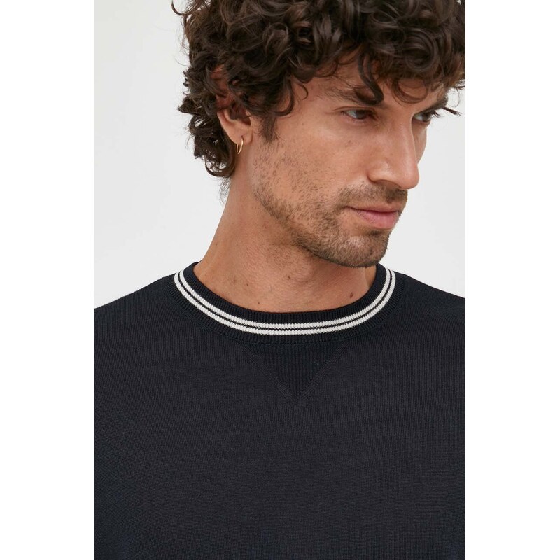 Emporio Armani maglione in lana uomo colore blu navy