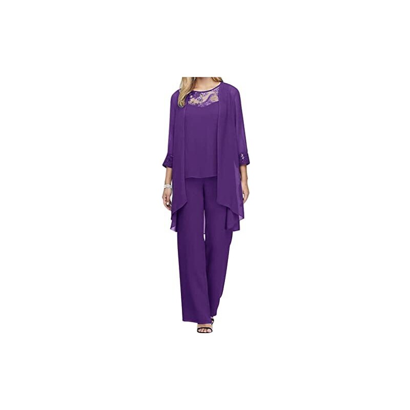 Completo Elegante 3 Pezzi Freebily – Canotta, Cardigan E Pantaloni A Gamba Larga, Taglie S-5XL, Per Cerimonie E Ufficio