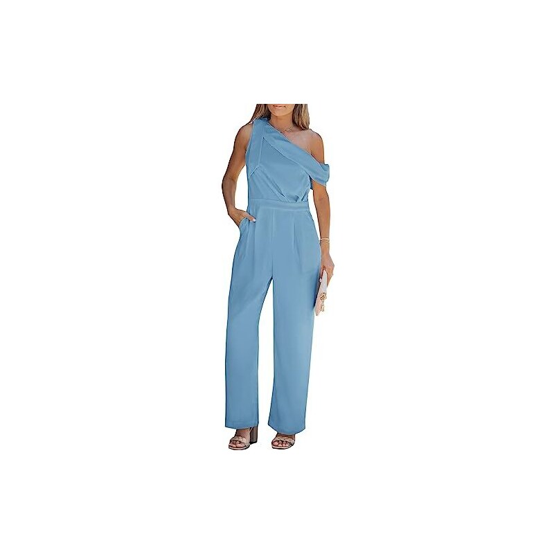 CUPSHE X Madison - Tutina Da Donna Con Fiocco Romantico Monospalla E Gamba Larga Nero S 121878425