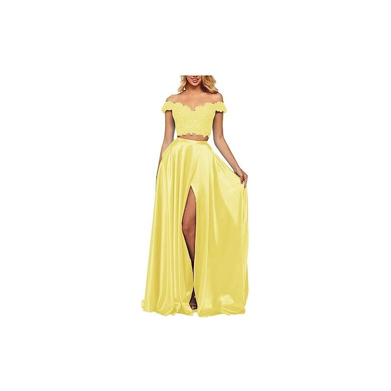 Vestito midi con spalline sottili - GIALLO - 29.00