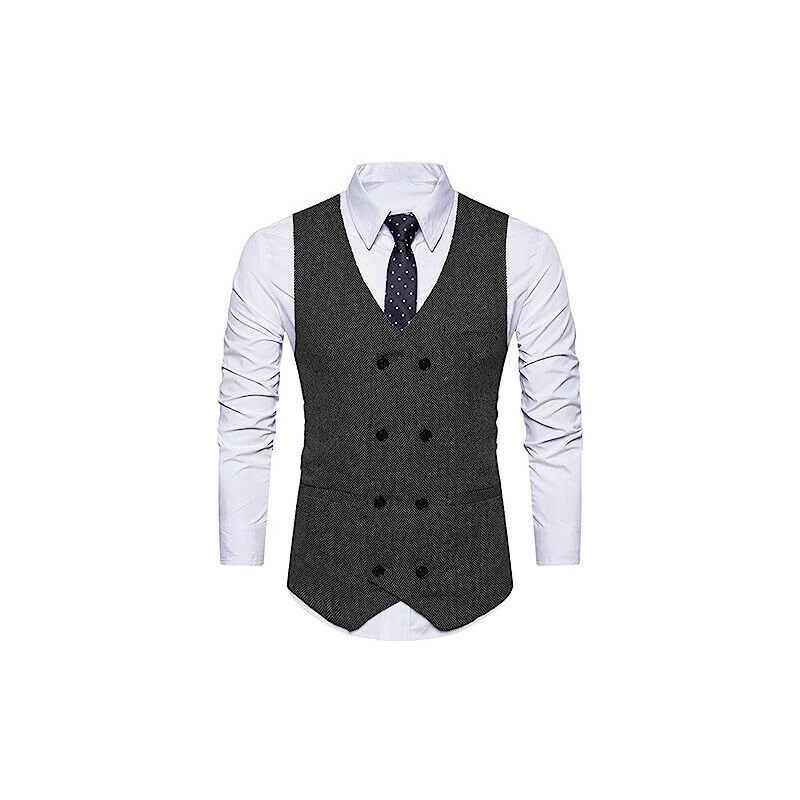 Gilet in misto lana beige: gilet formale slim fit - Italia