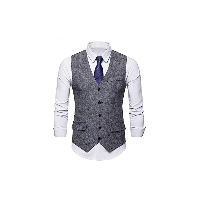 MaxToonrain Gilet Uomo In Tweed - Senza Maniche, Elegante E Casual - Per Cerimonie E Uso Quotidiano