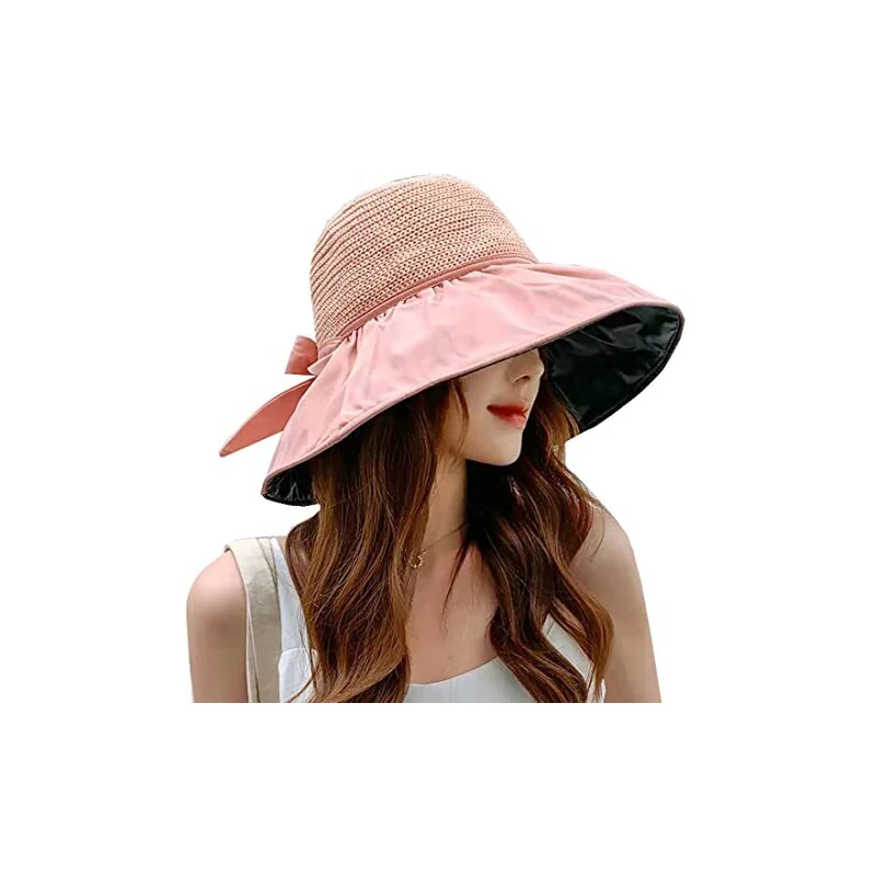 Ecroon Donna Cappello da Sole UV Paglia da Cappello della Cappelli da ...