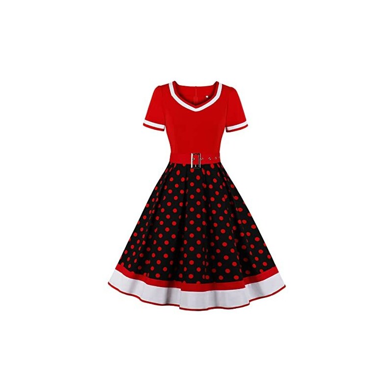 Abito Estivo Donna MOLERANI - Scollo A V, Maniche A Balze, Vita Elastica, Con Tasche