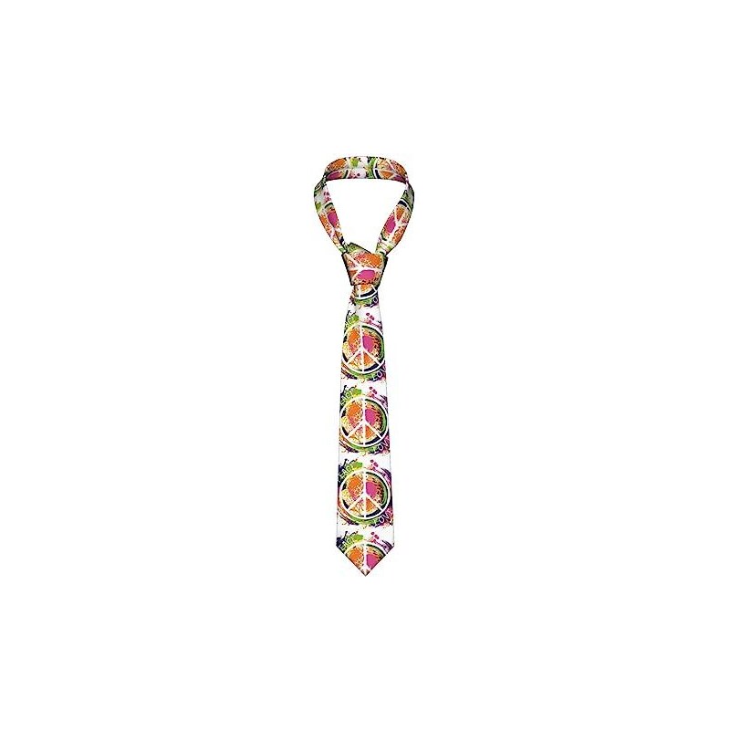 ZORIN Cravatte da uomo 8 cm Classico Elegante Cravatta Hippie Doodle  Simbolo di Pace Accessori Per Partito Matrimonio Formale Affari Laurea,  Nero , Taglia unica 