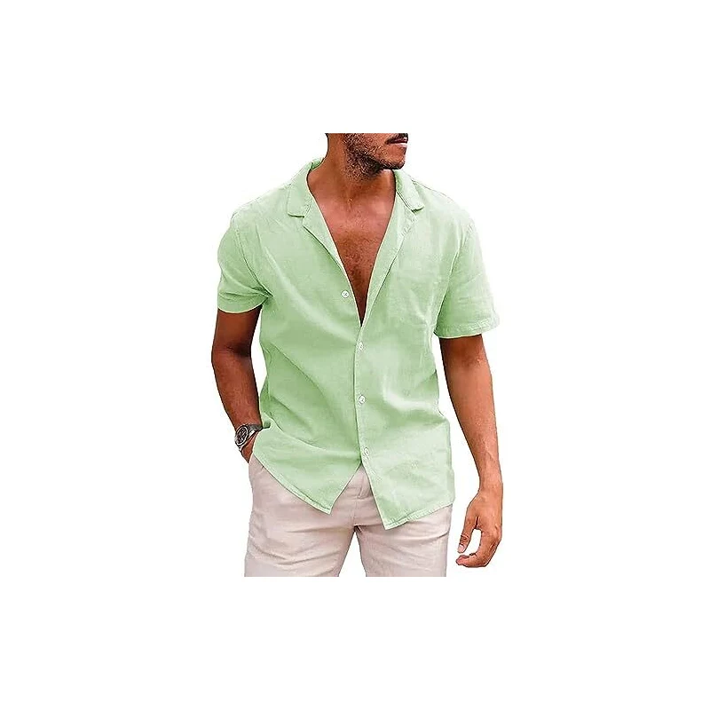 COOFANDY Camicia hawaiana da uomo, a maniche corte, estiva, da uomo, per il tempo libero, con fiori, per le vacanze, spiaggia, vestibilità regolare