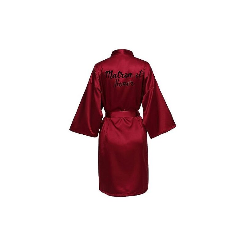 Accappatoio Kimono Da Sposa In Raso Con Glitter Dorati | Scritta 'Bride' 'Maid Of Honor' | Vestaglia Per Matrimonio, Addio Al Nubilato, SPA | Champagne, Taglia S