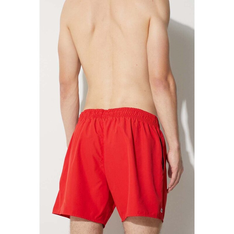 Lacoste pantaloncini da bagno colore rosso