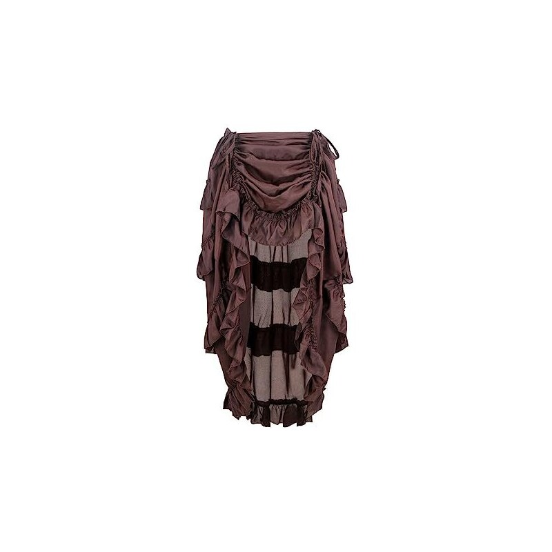 Gonna Lunga Hippy Gotica - Pieghettata, In Poliestere, Stile Medievale Steampunk Per Donna