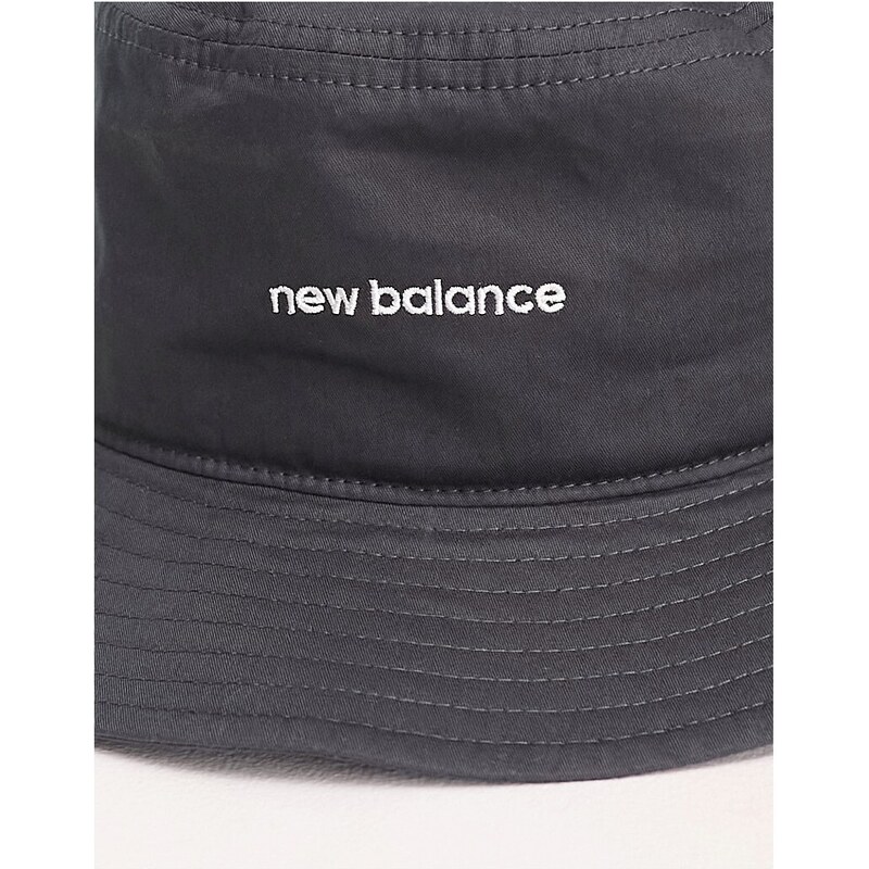New Balance - Cappello da pescatore antracite con logo lineare-Grigio