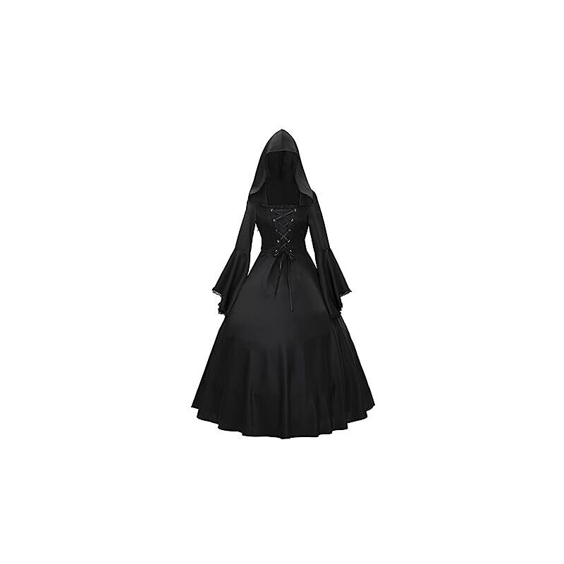 Abito Cosplay Lunghezza Pavimento Vintage Da Donna Gotico Medievale - Foto 6
