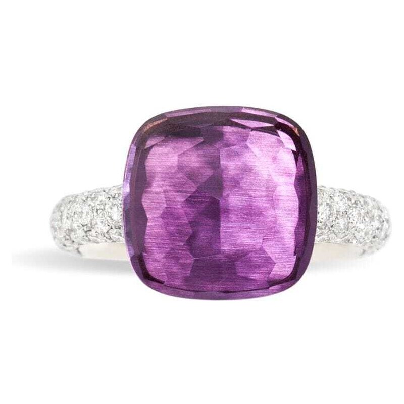 Anello Con Perla, Ametista E Quarzi Rosa In Argento - CreArti - Foto 5