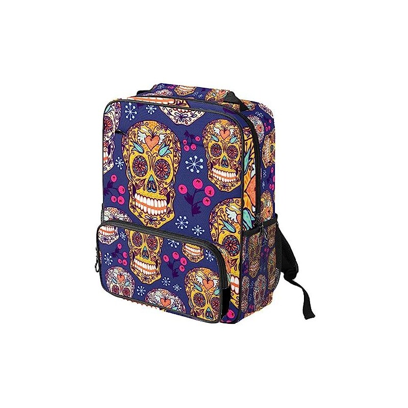 Zaino Gotico Punk Ro Rox Dade Teschio - Zaino In Ecopelle Con Borchie, Unisex, Per Scuola O Lavoro - 2