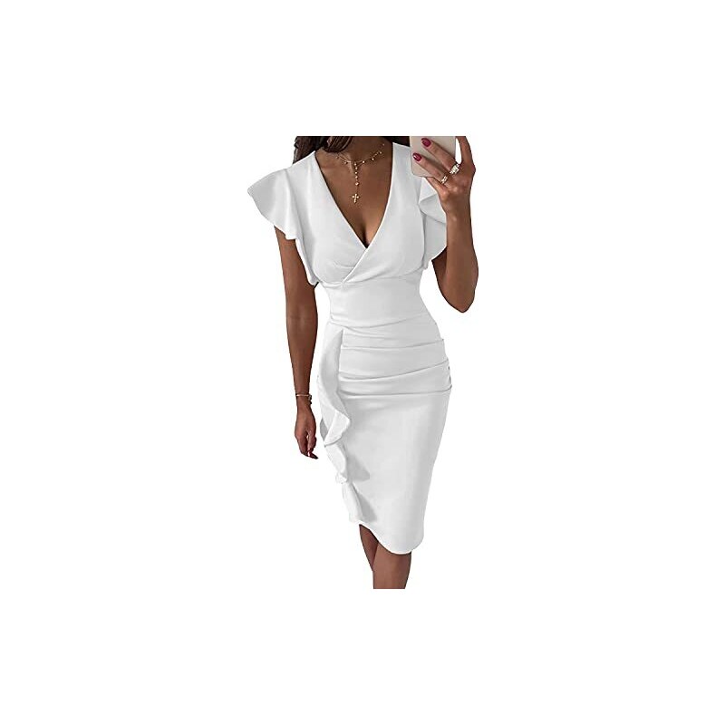 Canotta Donna Sexy Collo V - Top Corto Senza Maniche, Trendy Y2K, Misura Slim Fit - Foto 12