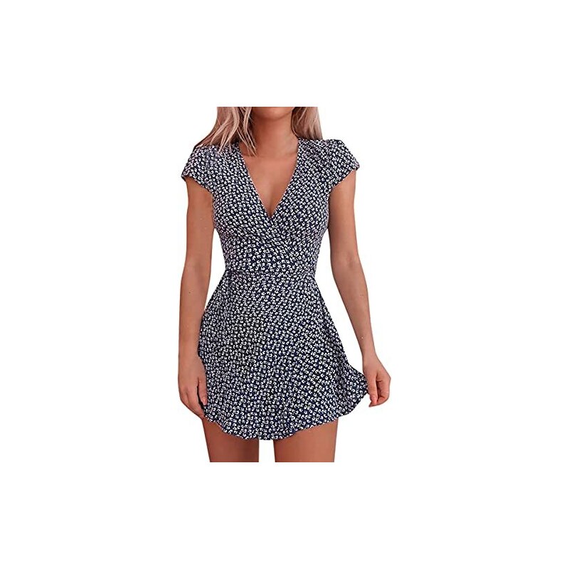 SHEIN VCAY Taglie Forti Abi con stampa floreale manica a farfalla