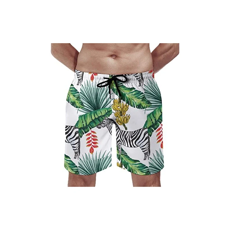 Pantaloni Pigiama Da Uomo Con Tasche – Motivo Koala Tropicale Grigio E Verde – Morbidi E Comodi Per Il Relax