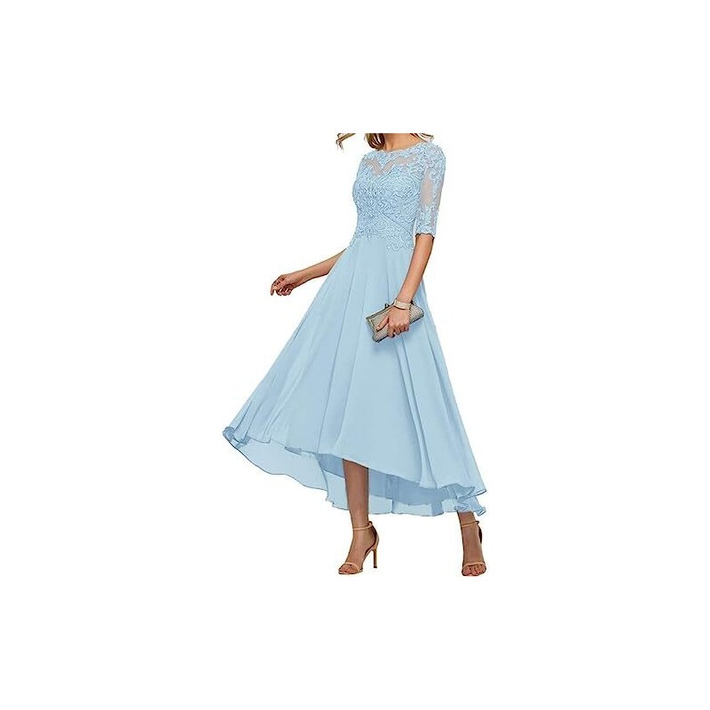 Suncolour Abito Aderente in Chiffon a Mantella Taglie Forti da Donna