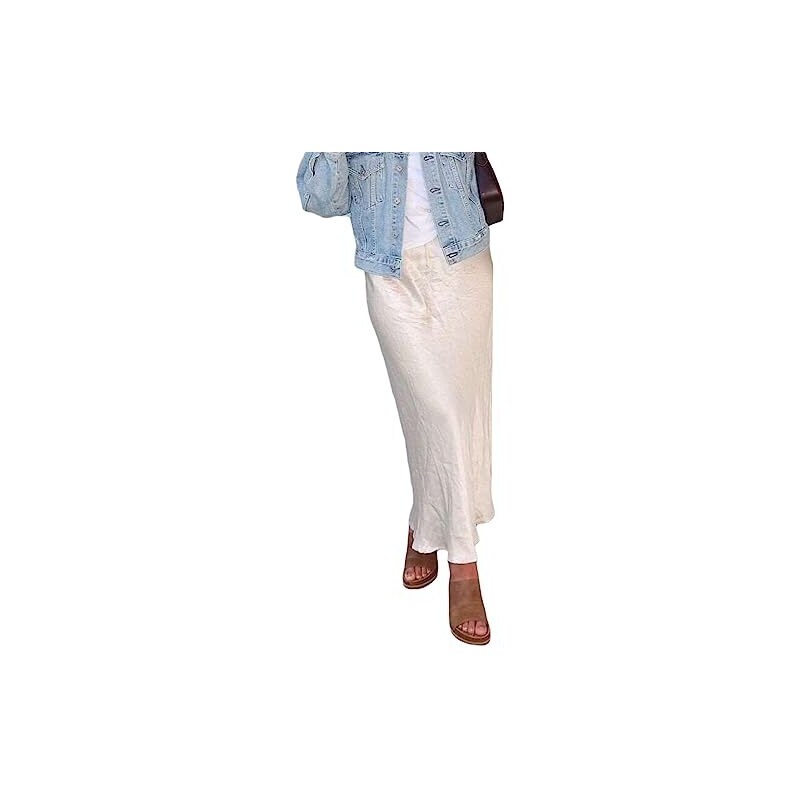 Vcindai - Gonna Estiva Donna A-Linea A Pieghe - Vita Elastica Con Pantaloncini Interni - Perfetta Per Uscite E Spiaggia - 4