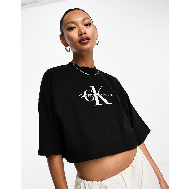 Calvin Klein Jeans T-shirt manica corta con taschino nero
