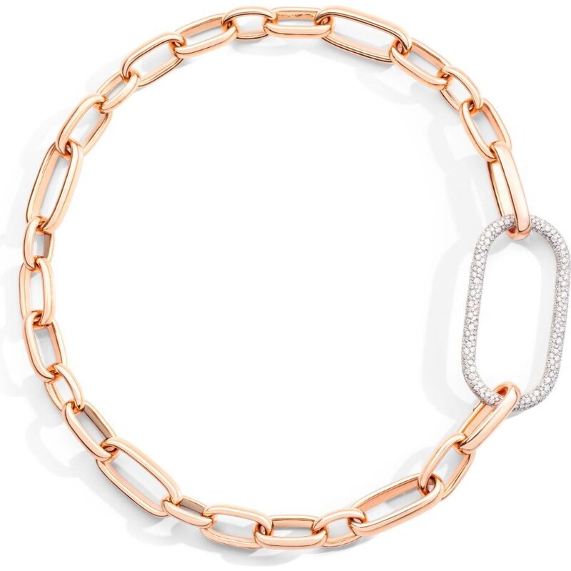 Collana a catena da donna in oro rosa 14 k, 0,9 mm, taglio brillante, lunghezza 51 cm, One Size, Oro Metallo Oro Rosa, Nessuna pietra preziosa