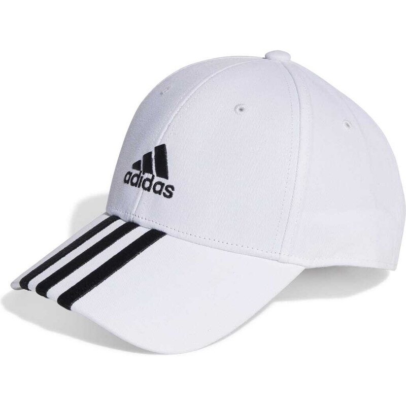 Cappellino da baseball bianco adidas 3-stripes Cotton Twill