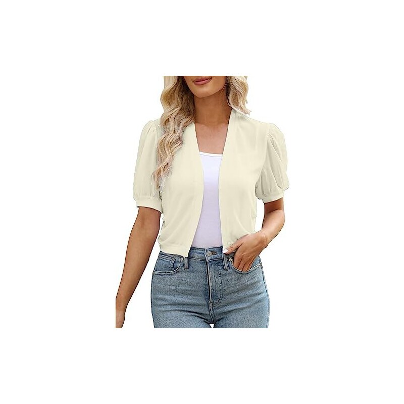 SGAOGEW Cardigan da Donna Fatto a Mano all'Uncinetto in Colore con