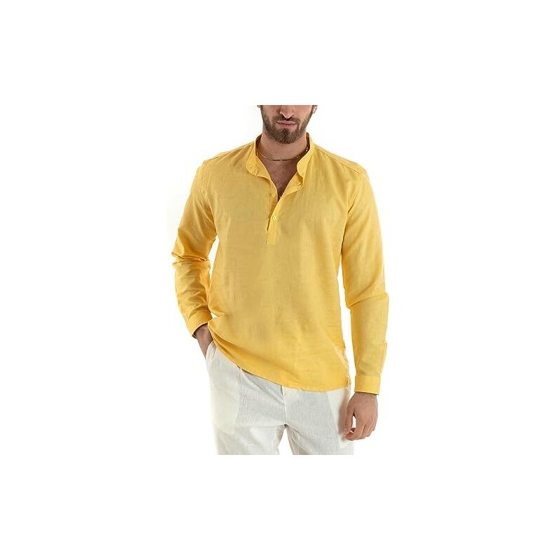 OLYMP Camicia da uomo a maniche lunghe, Luxor, tinta unita, vestibilità moderna, Global Kent, Bianco 00, 41