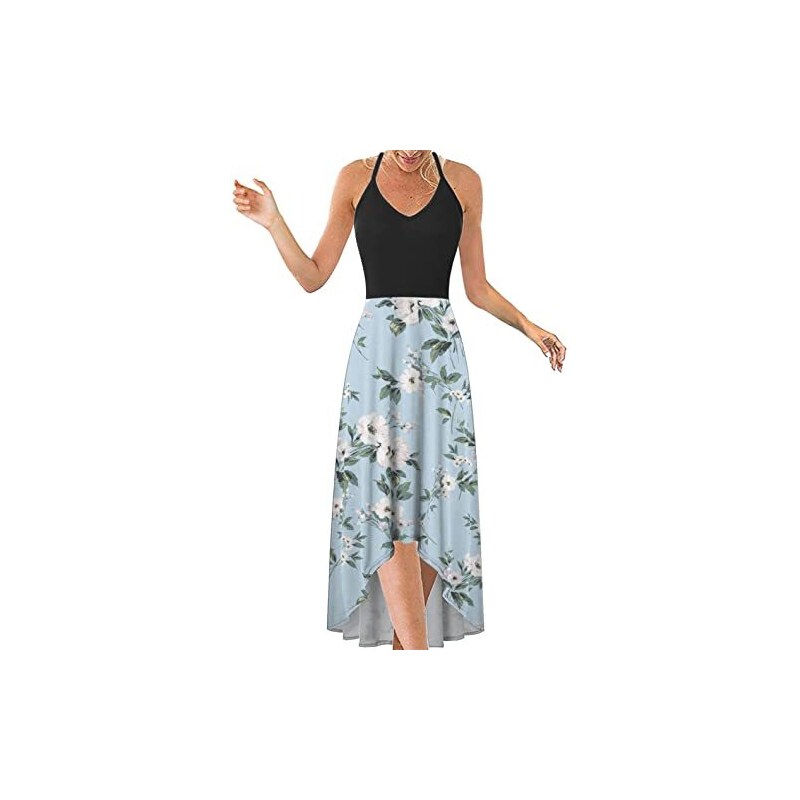 Missufe Top Estivo Donna Senza Maniche Con Scollo A V - Modello A Righe, Fluido E Casual - Tessuto Morbido In Poliestere, Rayon E Spandex