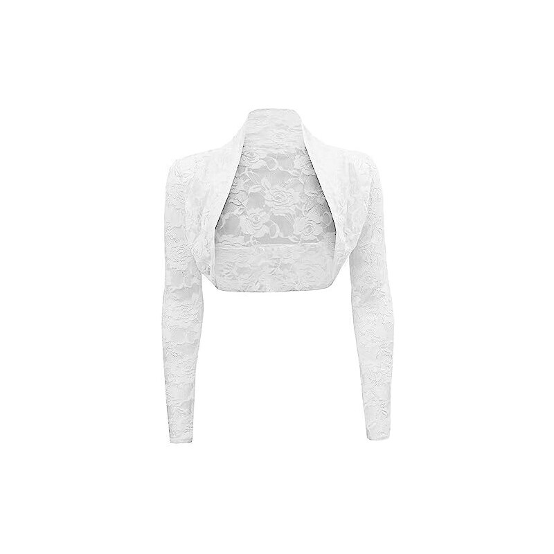 Bolero In Pizzo Donna - Coprispalle Elegante Per Matrimoni, Serate, Abiti Da Sera, Nero - Foto 2