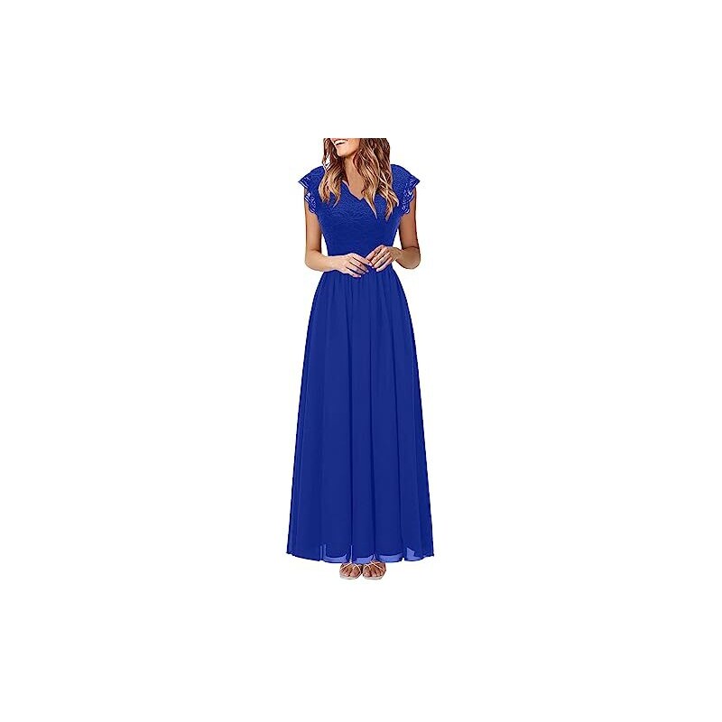 Vestito Lungo da Donna Estivo con Scollo a V, Senza Maniche, a Strati Vestito Lungo da Donna Estivo con Scollo a V, Senza Maniche, a Strati