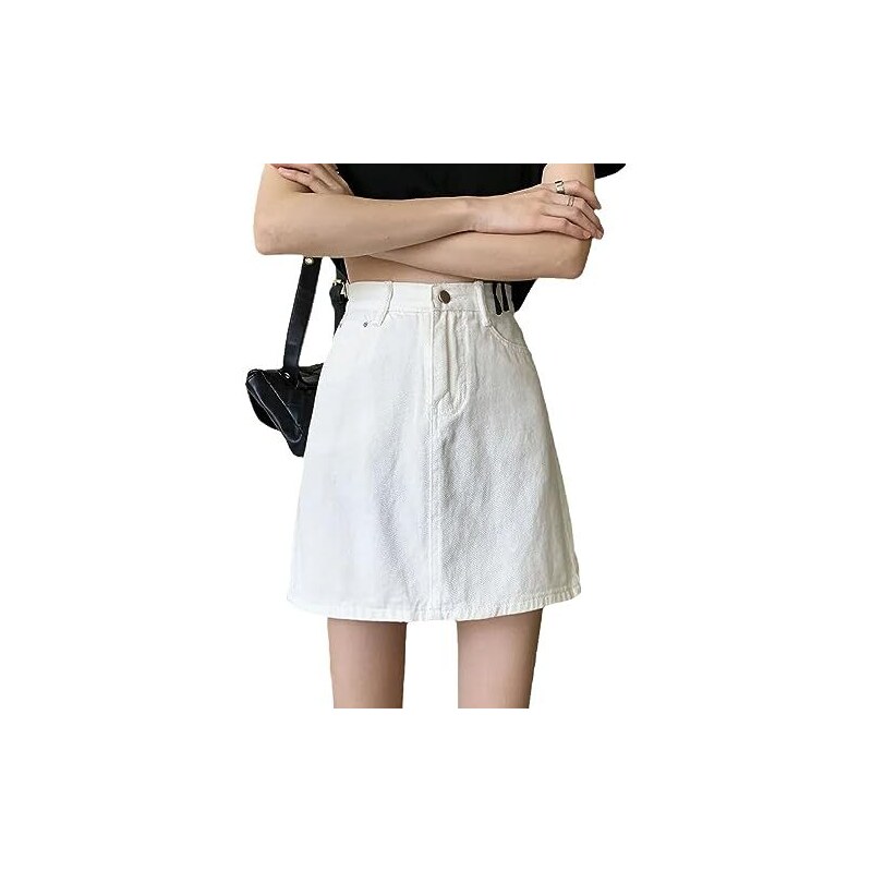 seiveini Gonna di Jeans Donna Lungo con Bottoni Spacco Midi Gonne Denim a Vita Alta Retro Chic Elegant Skirts B Azzurro XS