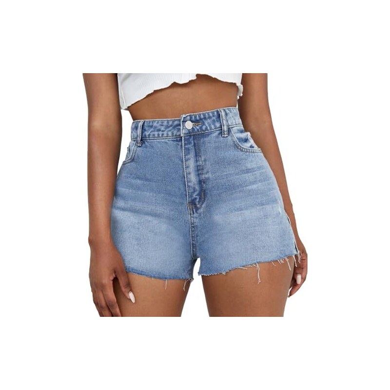 Pantaloncini Jeans ONLY Donna - Cotone 100%, Vita Media, Chiusura Cerniera, Taglio Ampio - Foto 9