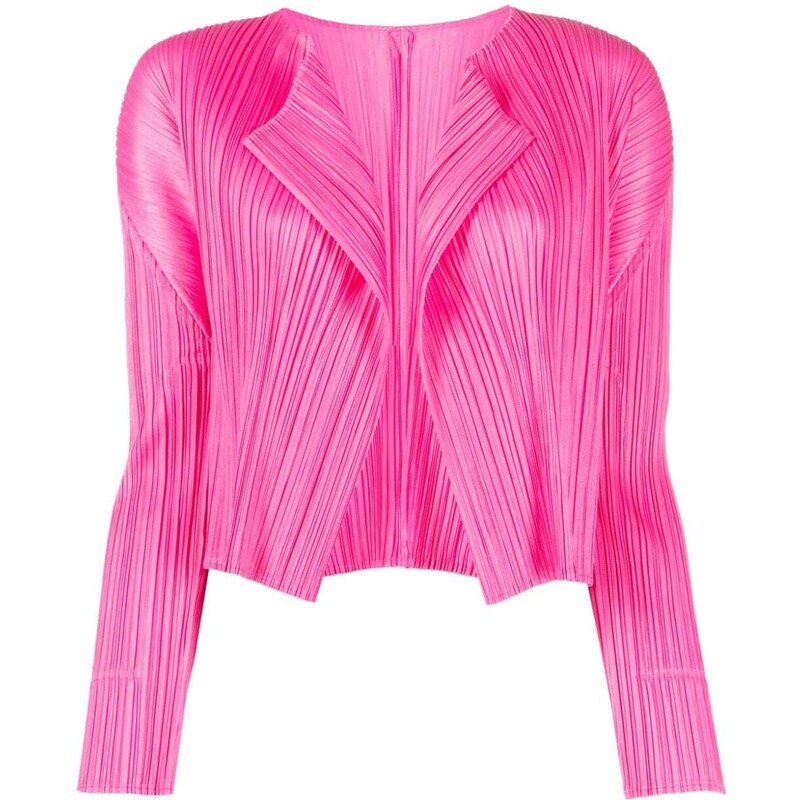 PLEATS PLEASE ISSEY  long cardigan PP23-JA861 pink 4 main image 0