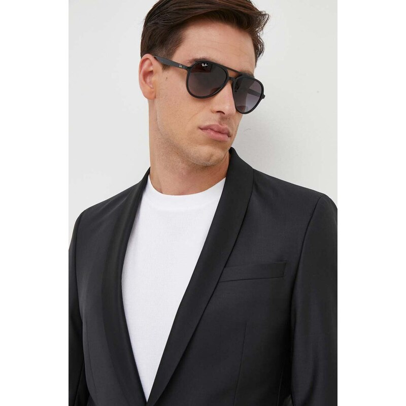 Karl Lagerfeld giacca in lana colore nero