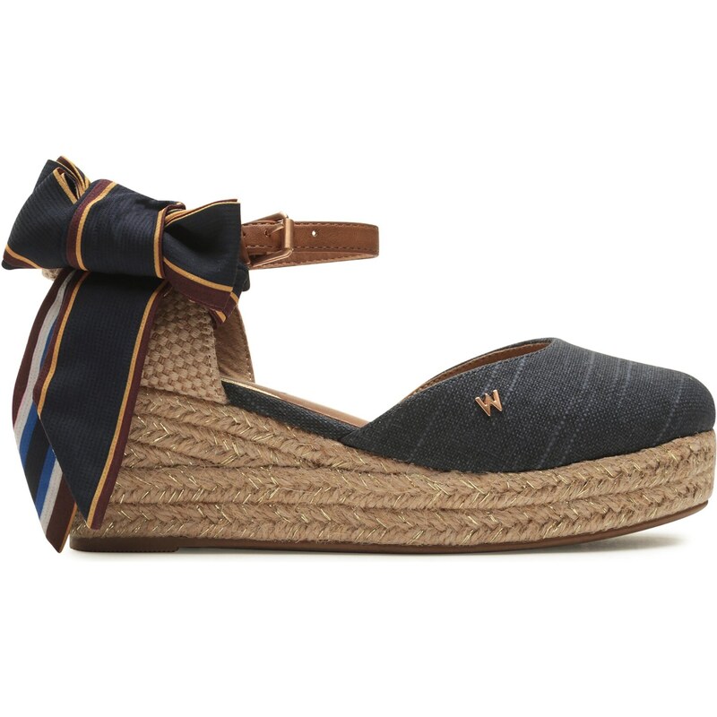 Scarpe Espadrillas Donna Con Suola In Gomma, Nero Tela, Taglia 39 EU - 2