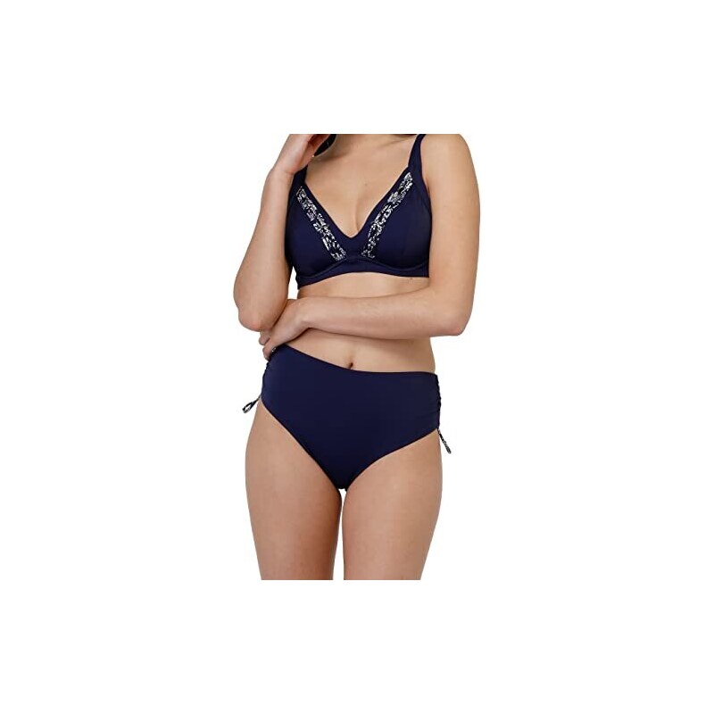 Gonna Da Bagno A Vita Alta Con Coulisse Laterale A Righe - Meet.Curve