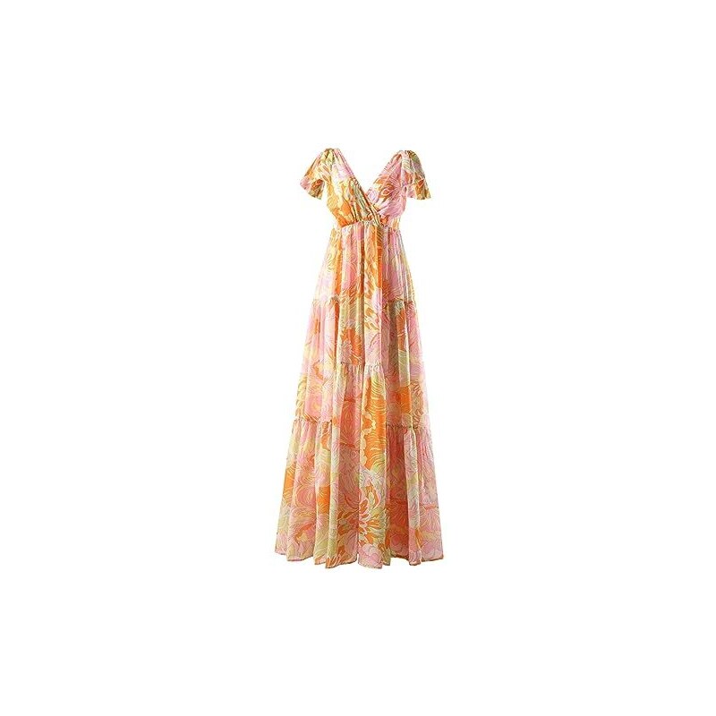 Abito Ramy Brook Ciara Blu Navy In Seta Chiffon Con Volant, Scollo A V - Taglia XS, Nuovo Con Etichette - Foto 4