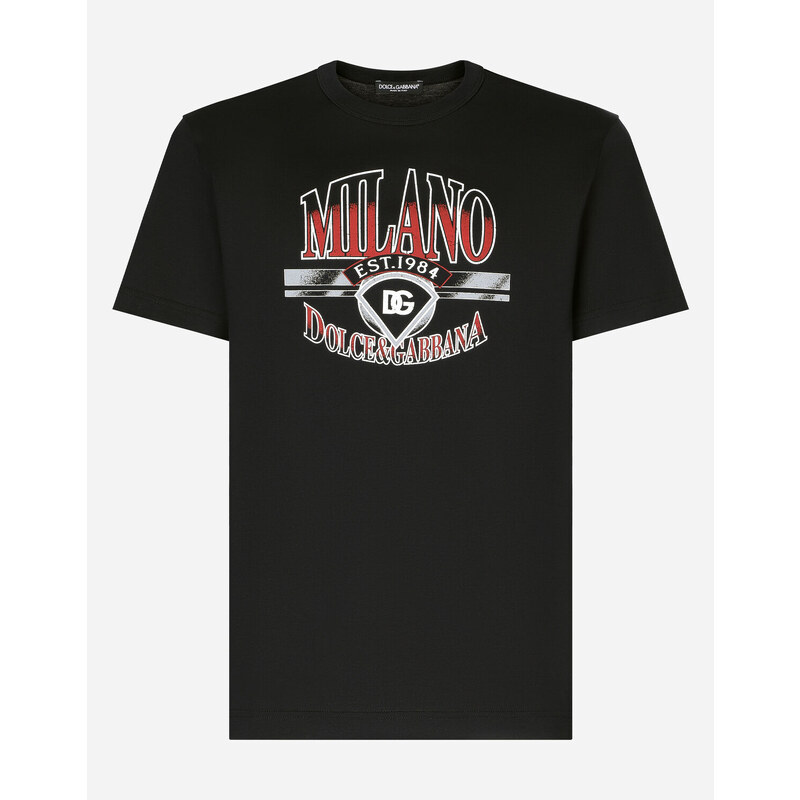T-shirt Dolce&Gabbana Prima Linea - Taille M, Noir, 95% Coton, Neuf Avec étiquettes