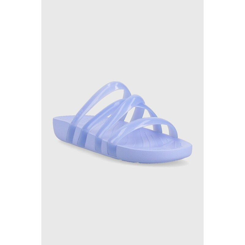 Crocs ciabatte slide Splash Glossy Strappy Sandal donna 208537