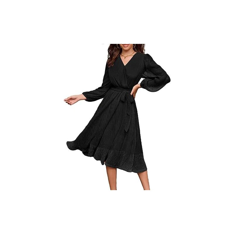 Abito Lungo GRACE KARIN Donna: Maniche 3/4, Scollo Rotondo, Linea A, Elegante E Casual