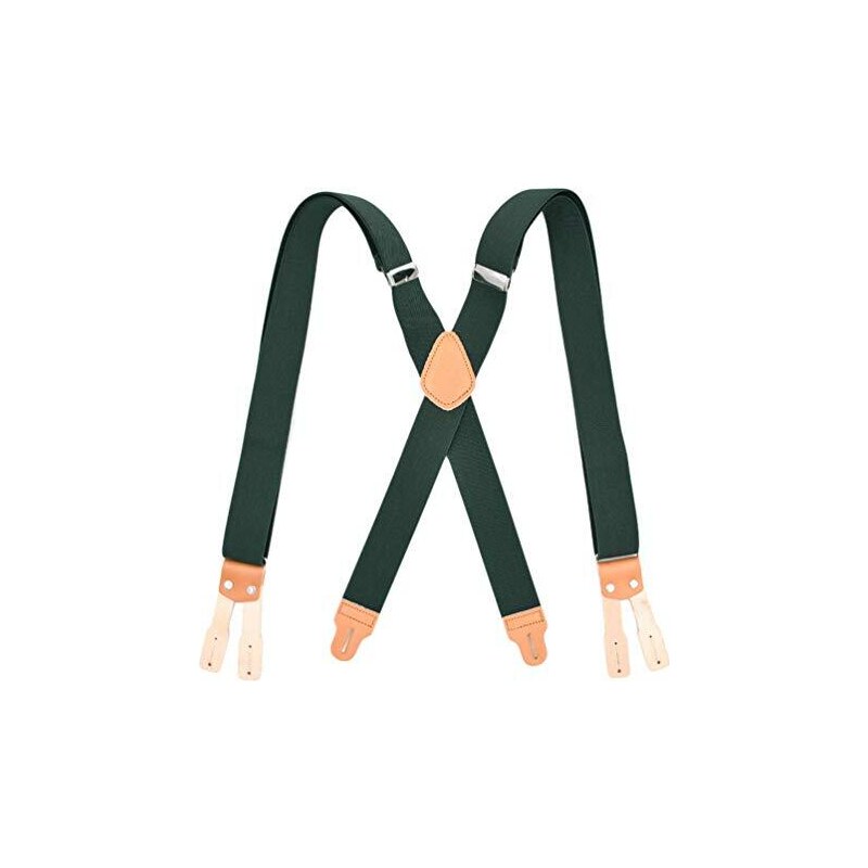 Uomo bretelle con forte metallo 6 clip Y-Back bretelle regolabili