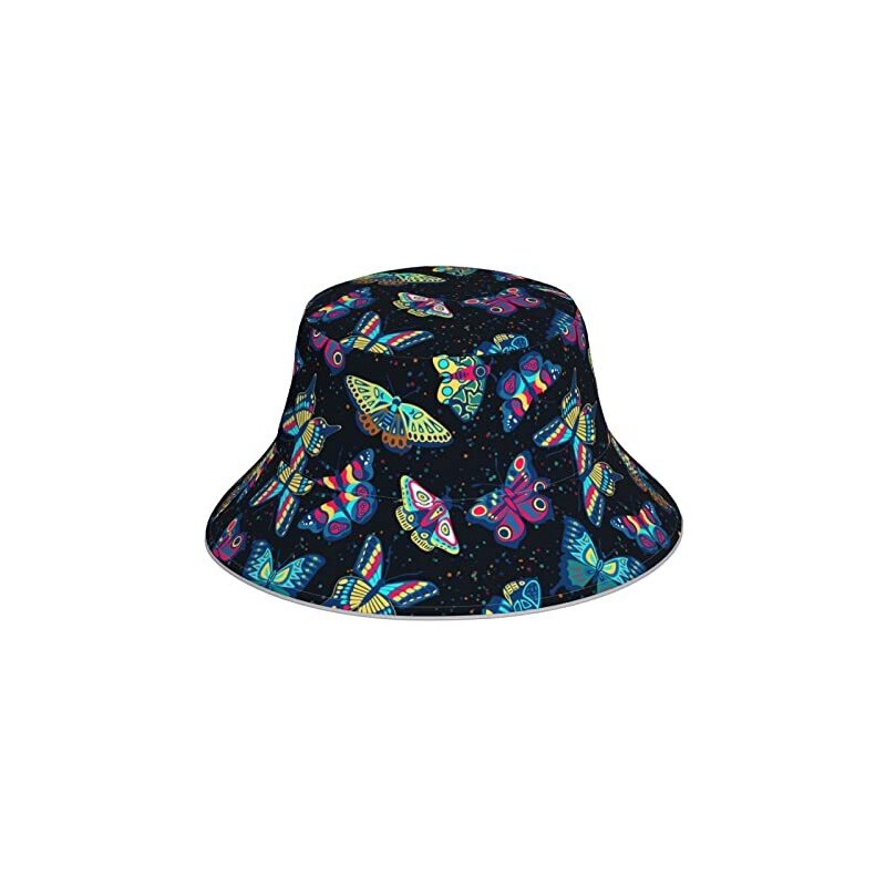 Cappello Da Pescatore Unisex Reversibile Halloween - Zucca Arancione E Nero - Regalo In Scatola