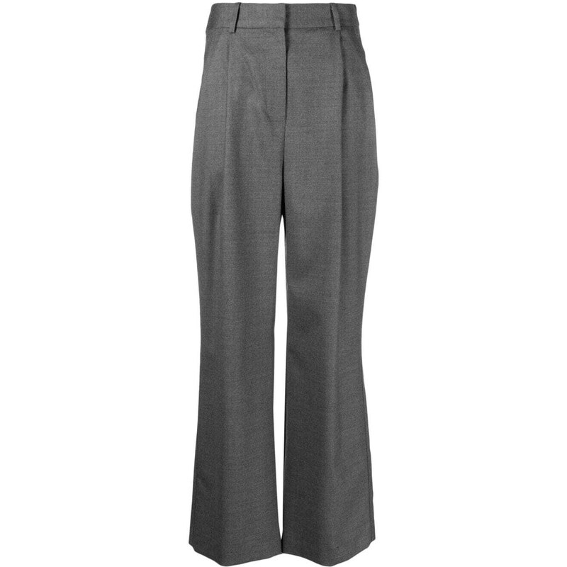 Loulou Studio Pantaloni Solo svasati con pieghe - Grigio 