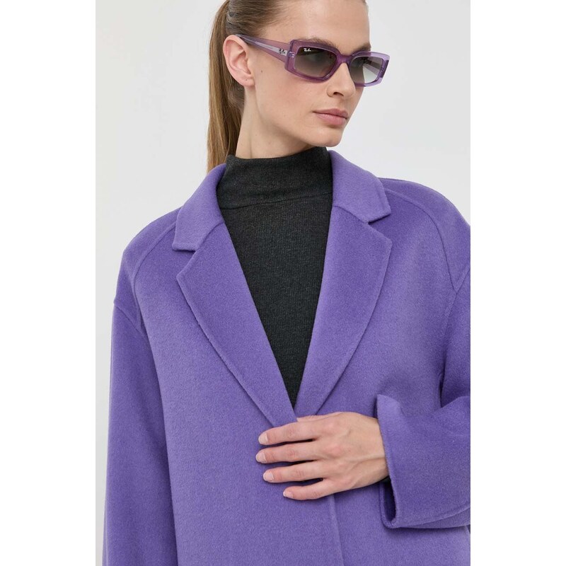Beatrice B cappotto in lana colore violetto